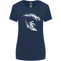 Surfing Spaceman Astornaut Surfer Surf Womens Wider Cut T-Shirt Navy Blue