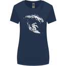 Surfing Spaceman Astornaut Surfer Surf Womens Wider Cut T-Shirt Navy Blue