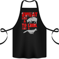 Sweat Like a Pig to Look Like a Fox Gym Cotton Apron 100% Organic Black
