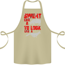 Sweat Like a Pig to Look Like a Fox Gym Cotton Apron 100% Organic Khaki
