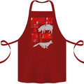 Sweat Like a Pig to Look Like a Fox Gym Cotton Apron 100% Organic Maroon
