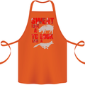 Sweat Like a Pig to Look Like a Fox Gym Cotton Apron 100% Organic Orange