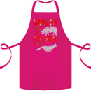 Sweat Like a Pig to Look Like a Fox Gym Cotton Apron 100% Organic Pink