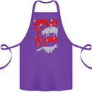 Sweat Like a Pig to Look Like a Fox Gym Cotton Apron 100% Organic Purple