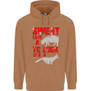 Sweat Like a Pig to Look Like a Fox Gym Mens 80% Cotton Hoodie Caramel Latte