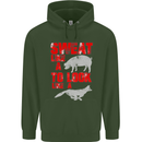 Sweat Like a Pig to Look Like a Fox Gym Mens 80% Cotton Hoodie Forest Green
