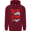 Sweat Like a Pig to Look Like a Fox Gym Mens 80% Cotton Hoodie Maroon