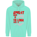 Sweat Like a Pig to Look Like a Fox Gym Mens 80% Cotton Hoodie Peppermint