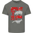 Sweat Like a Pig to Look Like a Fox Gym Mens Cotton T-Shirt Tee Top Charcoal