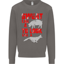 Sweat Like a Pig to Look Like a Fox Gym Mens Sweatshirt Jumper Charcoal