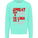 Sweat Like a Pig to Look Like a Fox Gym Mens Sweatshirt Jumper Peppermint