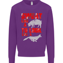 Sweat Like a Pig to Look Like a Fox Gym Mens Sweatshirt Jumper Purple
