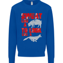 Sweat Like a Pig to Look Like a Fox Gym Mens Sweatshirt Jumper Royal Blue