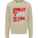Sweat Like a Pig to Look Like a Fox Gym Mens Sweatshirt Jumper Sand