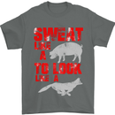 Sweat Like a Pig to Look Like a Fox Gym Mens T-Shirt Cotton Gildan Charcoal