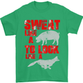 Sweat Like a Pig to Look Like a Fox Gym Mens T-Shirt Cotton Gildan Irish Green