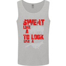 Sweat Like a Pig to Look Like a Fox Gym Mens Vest Tank Top Sports Grey