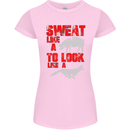 Sweat Like a Pig to Look Like a Fox Gym Womens Petite Cut T-Shirt Light Pink