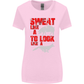 Sweat Like a Pig to Look Like a Fox Gym Womens Wider Cut T-Shirt Light Pink