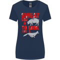 Sweat Like a Pig to Look Like a Fox Gym Womens Wider Cut T-Shirt Navy Blue