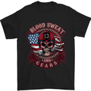 Sweat and Gears Motorcycle Motorbike Biker Mens T-Shirt Cotton Gildan Black