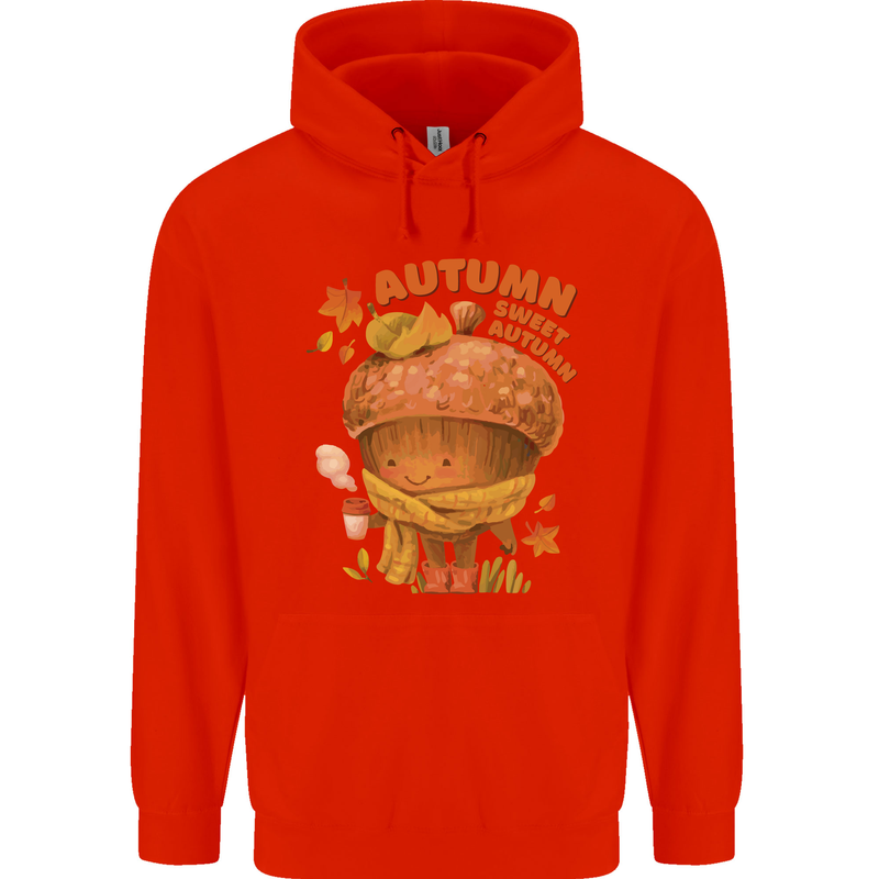 Sweet Autumn Childrens Kids Hoodie Bright Red