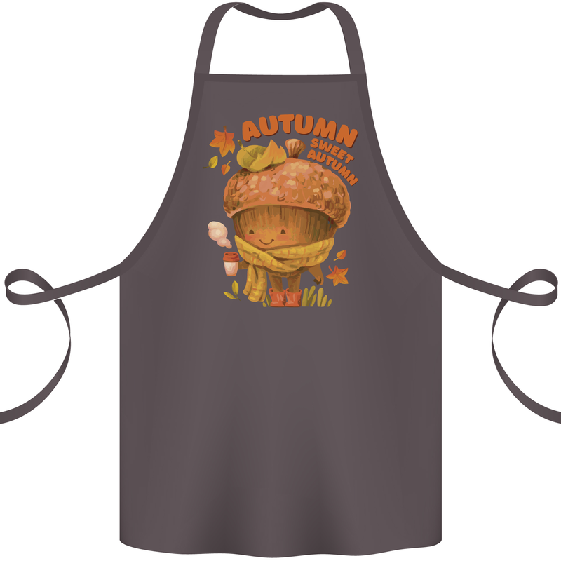 Sweet Autumn Cotton Apron 100% Organic Dark Grey