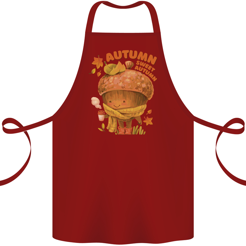 Sweet Autumn Cotton Apron 100% Organic Maroon