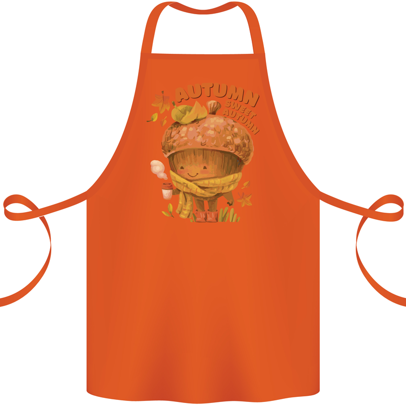 Sweet Autumn Cotton Apron 100% Organic Orange