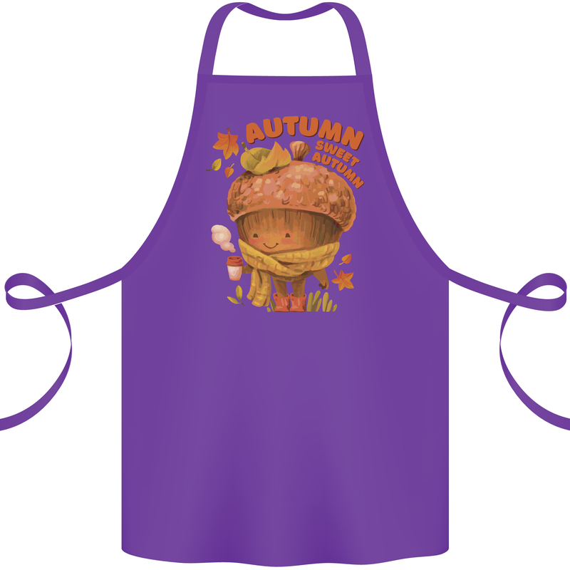 Sweet Autumn Cotton Apron 100% Organic Purple