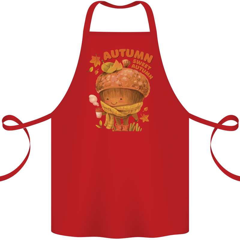 Sweet Autumn Cotton Apron 100% Organic Red