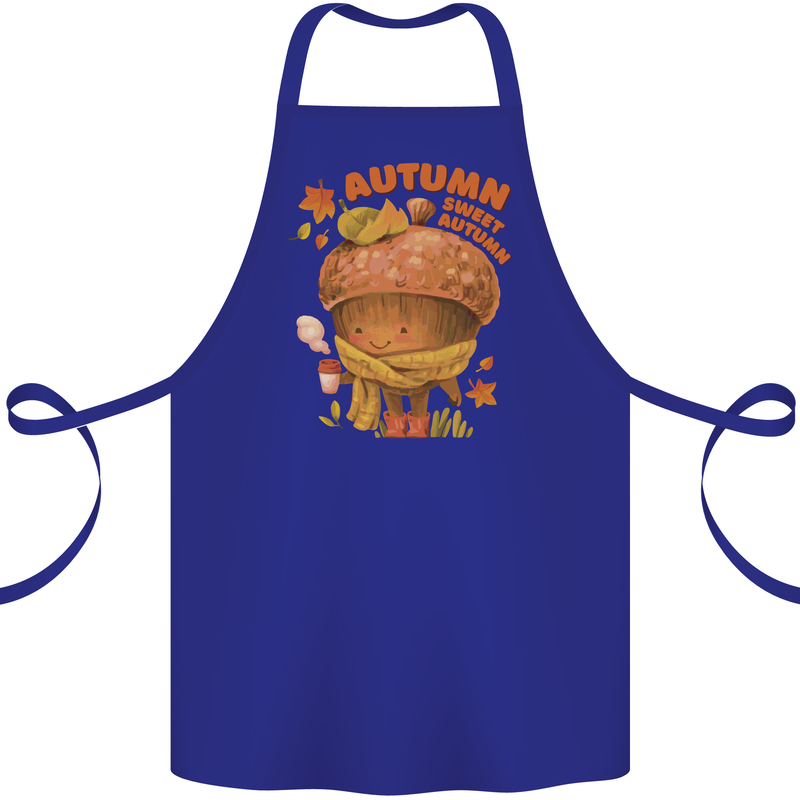 Sweet Autumn Cotton Apron 100% Organic Royal Blue