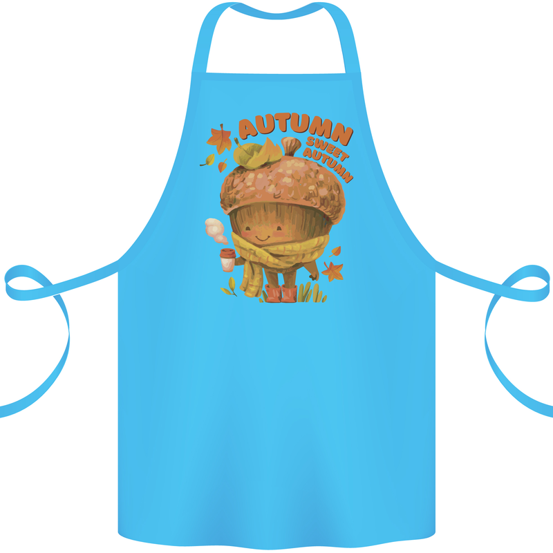 Sweet Autumn Cotton Apron 100% Organic Turquoise