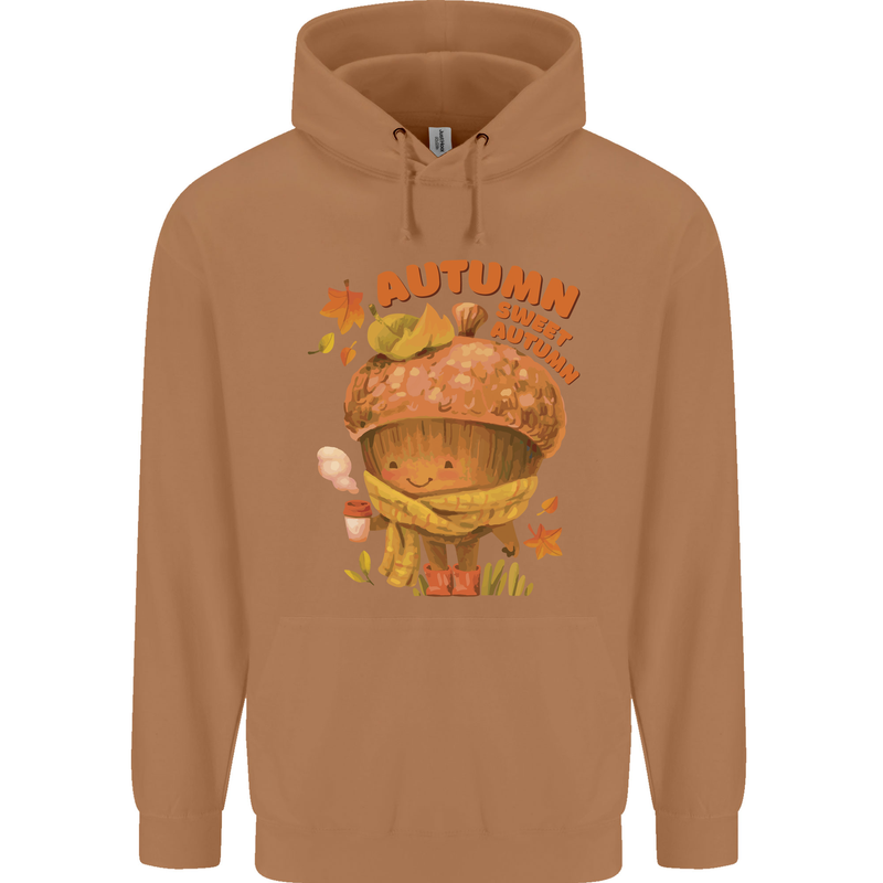 Sweet Autumn Mens 80% Cotton Hoodie Caramel Latte