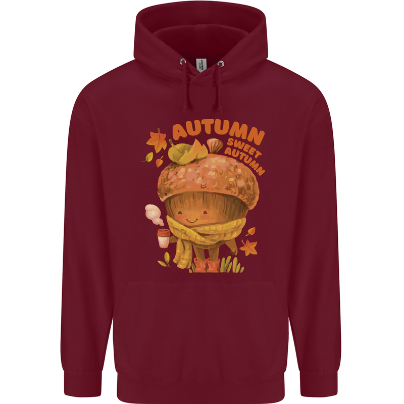 Sweet Autumn Mens 80% Cotton Hoodie Maroon