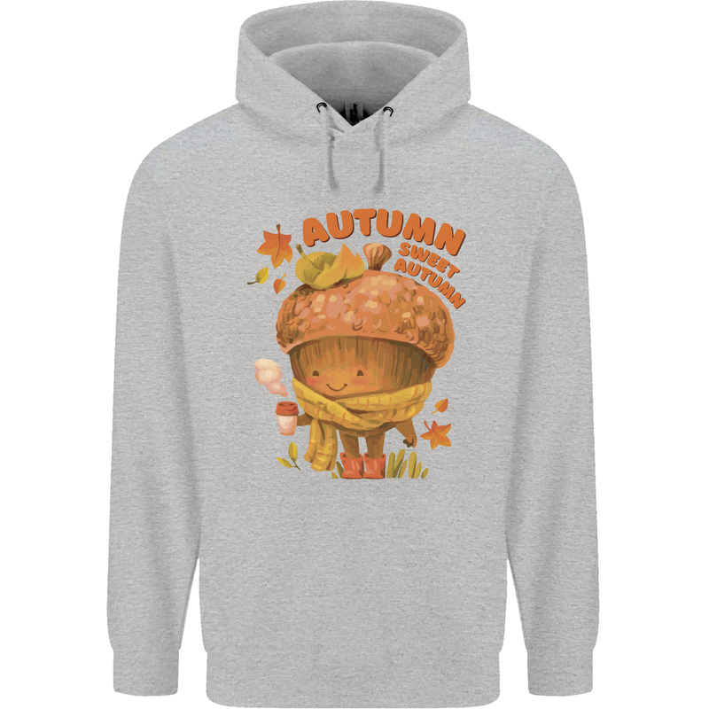 Sweet Autumn Mens 80% Cotton Hoodie Sports Grey