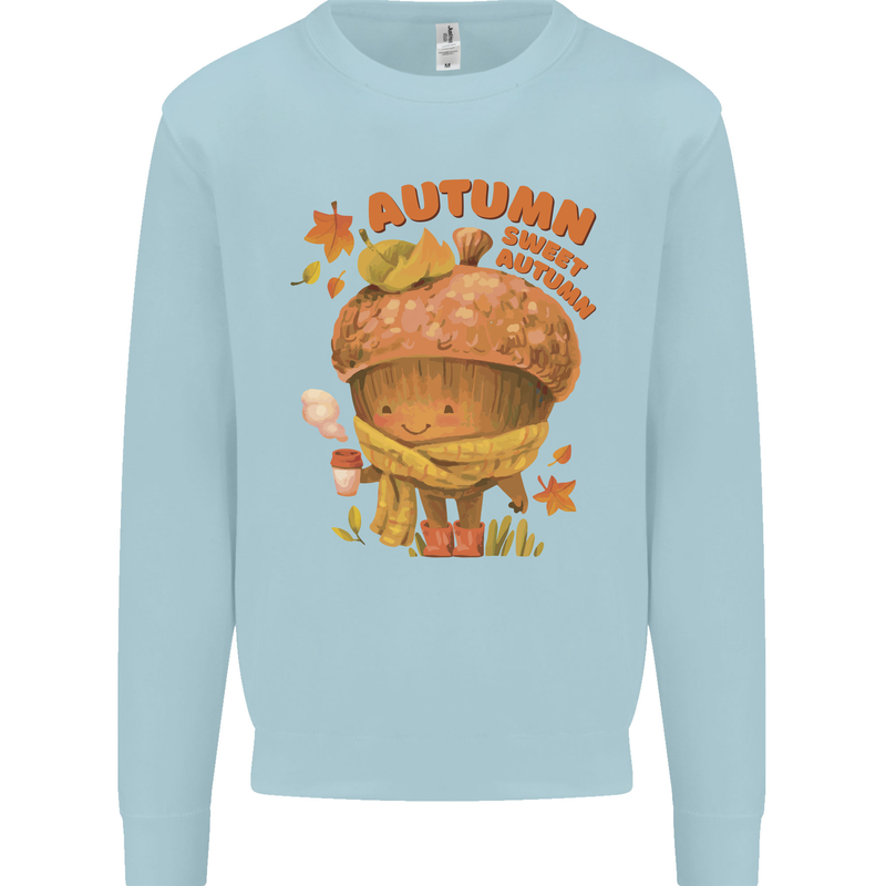 Sweet Autumn Mens Sweatshirt Jumper Light Blue