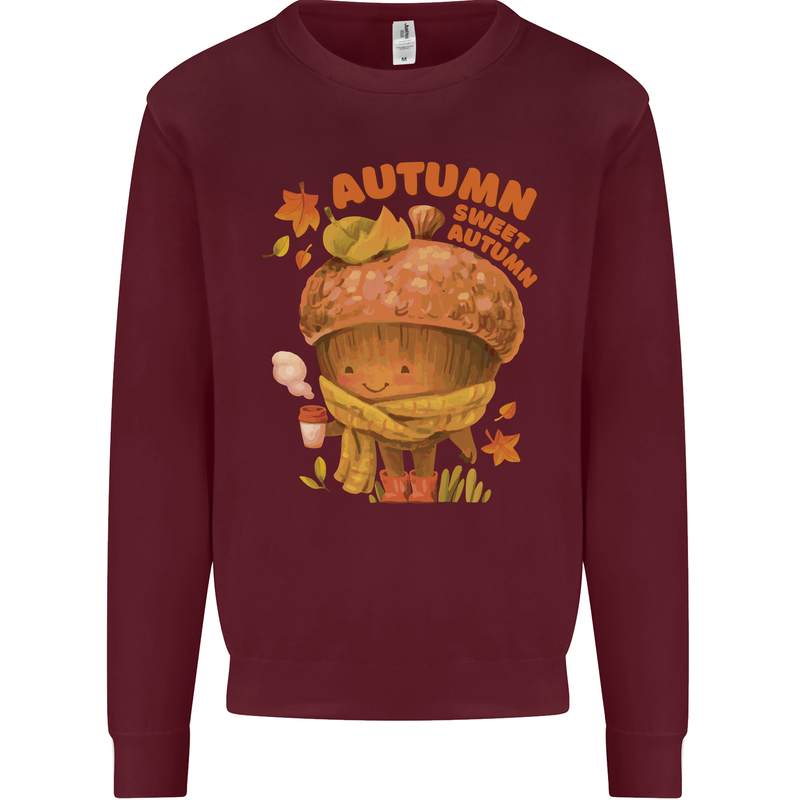 Sweet Autumn Mens Sweatshirt Jumper Maroon