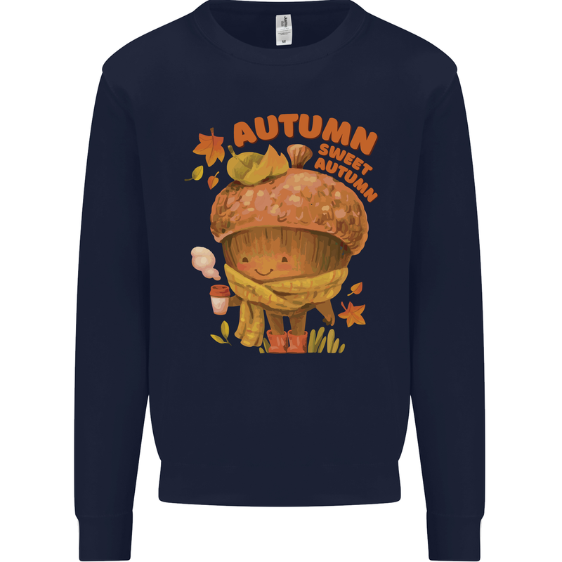 Sweet Autumn Mens Sweatshirt Jumper Navy Blue