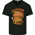 Sweet Autumn Mens V-Neck Cotton T-Shirt Black