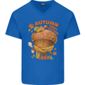 Sweet Autumn Mens V-Neck Cotton T-Shirt Royal Blue