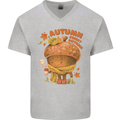 Sweet Autumn Mens V-Neck Cotton T-Shirt Sports Grey