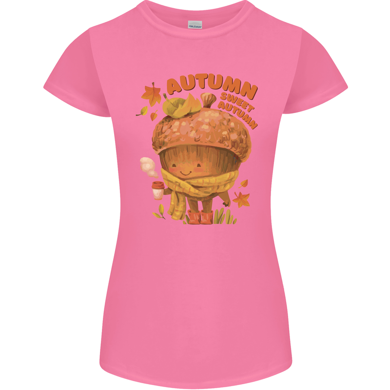 Sweet Autumn Womens Petite Cut T-Shirt Azalea
