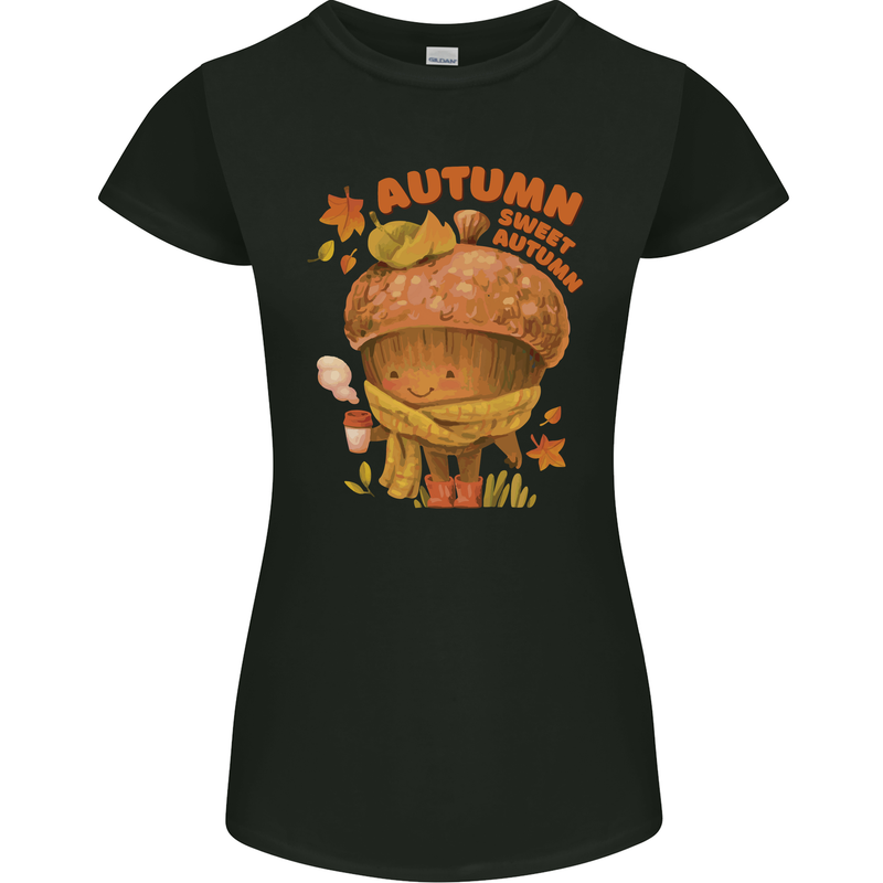Sweet Autumn Womens Petite Cut T-Shirt Black