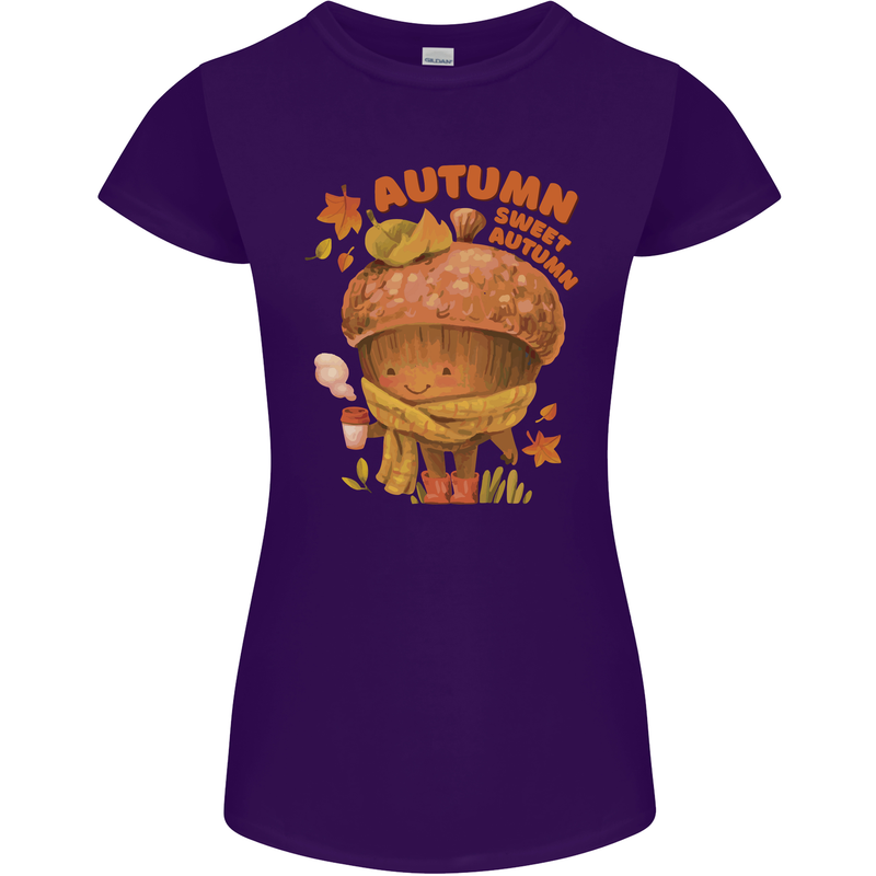 Sweet Autumn Womens Petite Cut T-Shirt Purple