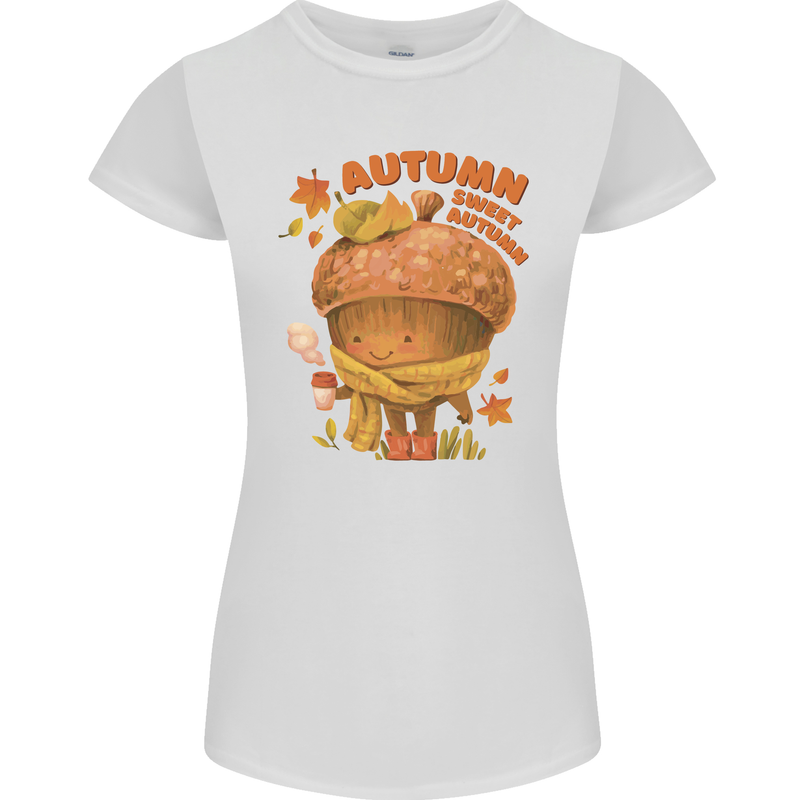 Sweet Autumn Womens Petite Cut T-Shirt White