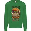 Sweet Dreams are Made of Beef BBQ Chef Kids Sweatshirt Jumper Irish Green