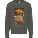 Sweet Dreams are Made of Beef BBQ Chef Kids Sweatshirt Jumper Storm Grey