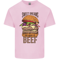 Sweet Dreams are Made of Beef BBQ Chef Kids T-Shirt Childrens Light Pink