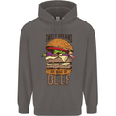 Sweet Dreams are Made of Beef BBQ Chef Mens 80% Cotton Hoodie Charcoal